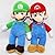 2PCS/Set Super Mario Plush Toys LUIGI & MARIO Doll Stuffed Animals Toy 10"