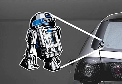 2x STAR WARS ASTROMECH DROID R2-D2 | Funny Decal/Sticker for outdoor and indoor, notebooks, books, car, doors, wall deco etc. (5" inches)