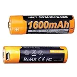 Fenix ARB-L14-1600U Flashlights, USB Rechargeable Li-Ion 14500 Battery