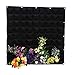 Yosoo 81 Pockets Planting Bags Wall Hanging Gardening Planter Outdoor Indoor Vertical Greening Grow Bags Flower Growing Container, Black