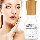 Aliceva Retinol Moisturizer Cream for Face and Eye Area - 2.5% Retinol and Hyaluronic Acid, Organic Jojoba Oil, Green Tea - Best for Anti Wrinkle, Anti Aging, Fine Lines