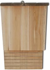 vidaXL Solid Wood Bat House Set - Wall-Mounted Wildlife Nest Boxes for Garden view 3