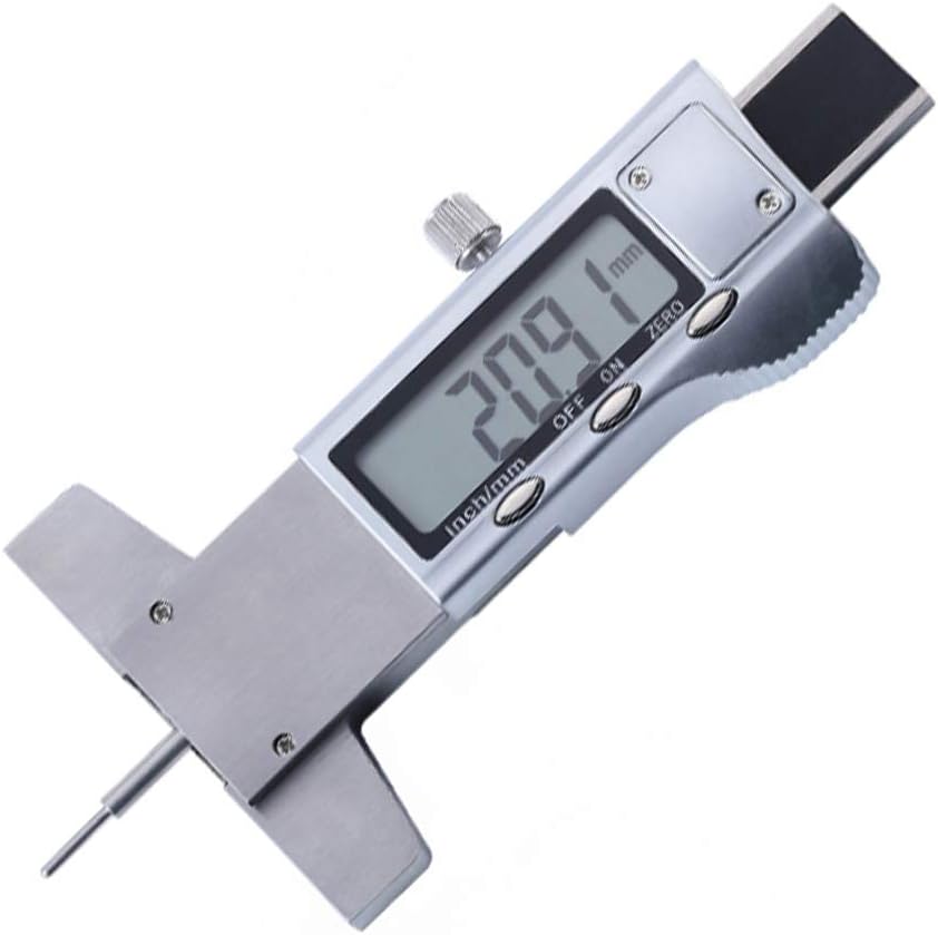 Tire Tread Depth Gauge,Digital Tire Gauge Meter Measurer with Metric Inch Conversion,LCD Display Tread Checker Tire Tester for Cars Trucks(0-25mm)