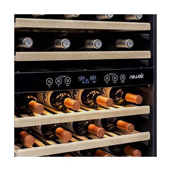 NewAir-Wine-Cooler-Built-In-Dual-Temperature-Zone-160-Bottle-Chiller-AWR-1600DB-Stainless-Steel
