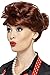 Smiffys Women's Auburn Wig with Bun, One Size, 50's Housewife Wig, 43701