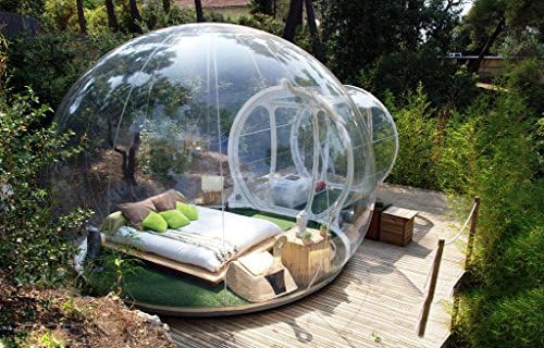 YOOL Inflatable Transparent Tent House, Rainproof Foam Air Dome Tent Free CE/UL Blower and Repair Kit, Suitable for Outdoor Camping, Backyard