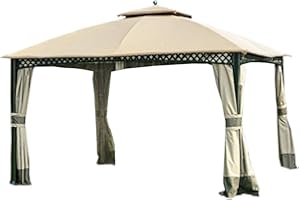 Garden Winds Replacement Canopy Top Cover for The Windsor Dome Gazebo - RipLock 500 - Will NOT FIT Any Other Gazebo - Check Model Number, Assembly Instructions, and Horizontal Frame Design