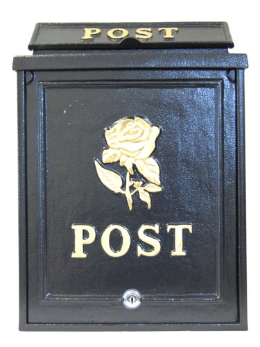 NEW CAST ALUMINIUM MAIL BOX GOLD ROSE HEAVY DUTY