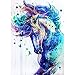DIY 5D Diamond Painting by Number Kits, Crystal Rhinestone Diamond Embroidery Paintings Pictures Arts Craft for Home Wall Decor, Full Drill,Colorful Oil Painting Horse (J5407-11.8X15.7in)