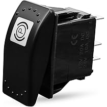 パトパル　Ｃ-25.35 Amazon.com: XYZIL 4 Pin ON-Off Parking Brake Rocker Switch