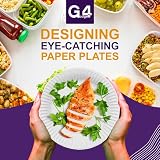 G4GADGET 100 Disposable Paper Plates 9 Inch - Ideal for Parties & BBQs view 3