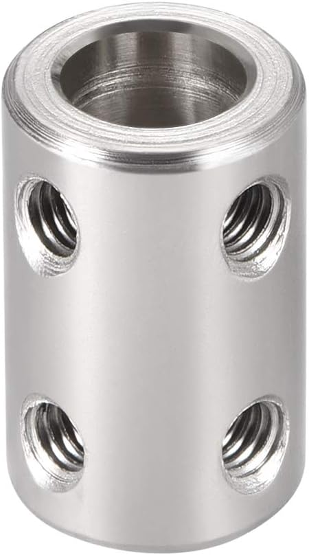 sourcing map 8mm to 8mm Bore Rigid Coupling Set Screw L22XD14 45# Steel,Shaft Coupler Connector for 3D Printers, Motor Accessories - Image 3