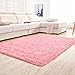 YJ.GWL Soft Pink Rug for Girls Bedroom, Cute Fluffy Rug for Kids Room Nursery, Shag Plush Carpet for Living Room, Kawaii Furry Rug for Baby's Toddler's Room, Cute Room Decor for Teen, 4x5.3 Feet