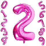 Pink 2 Balloons,40 Inch Birthday Foil Balloon Party