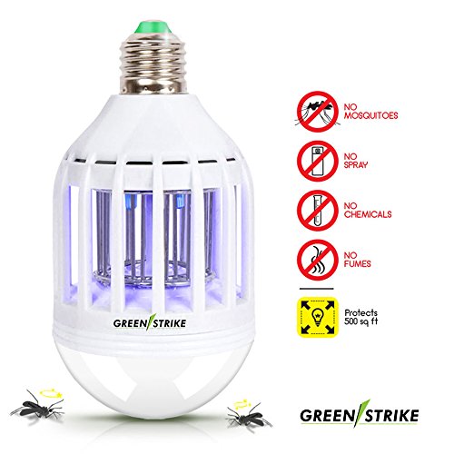 GREENSTRIKE LED Zapping Light Bulb 2 in 1 Mosquitoes Killer LampLed