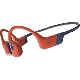 SHOKZ OpenSwim Pro - Open-Ear Bluetooth Headphones &amp; 32GB MP3 Player, IP68 Waterproof, Bone Conduction Headphones, Secure Fit for Workouts, Running and Swimming, Built-in Microphone, Red (Renewed)