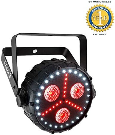 Chauvet DJ FXpar 3 Compact PAR Effect (RGB+UV and Strobe) with 1 Year Free Extended Warranty