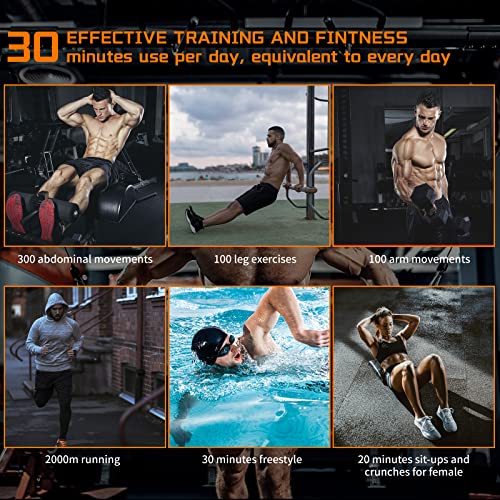 DOMAS Ab Belt Abdominal Muscle Toner Abs Stimulator with 8 Modes Dual