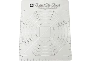 Folded Star Hot Pad Quilting Guide Ruler Sewing Templates 9x11Inch Clear Quilting Tool for Handmade Craft Interfacing