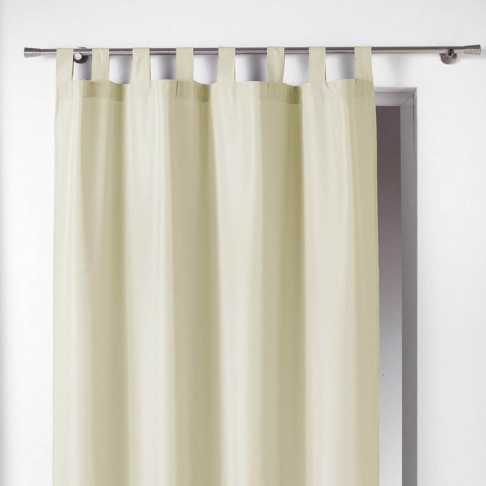 55 Wide X 102 Drop White 140 X 260 Cm L3c Essentiel Plain Tab Top