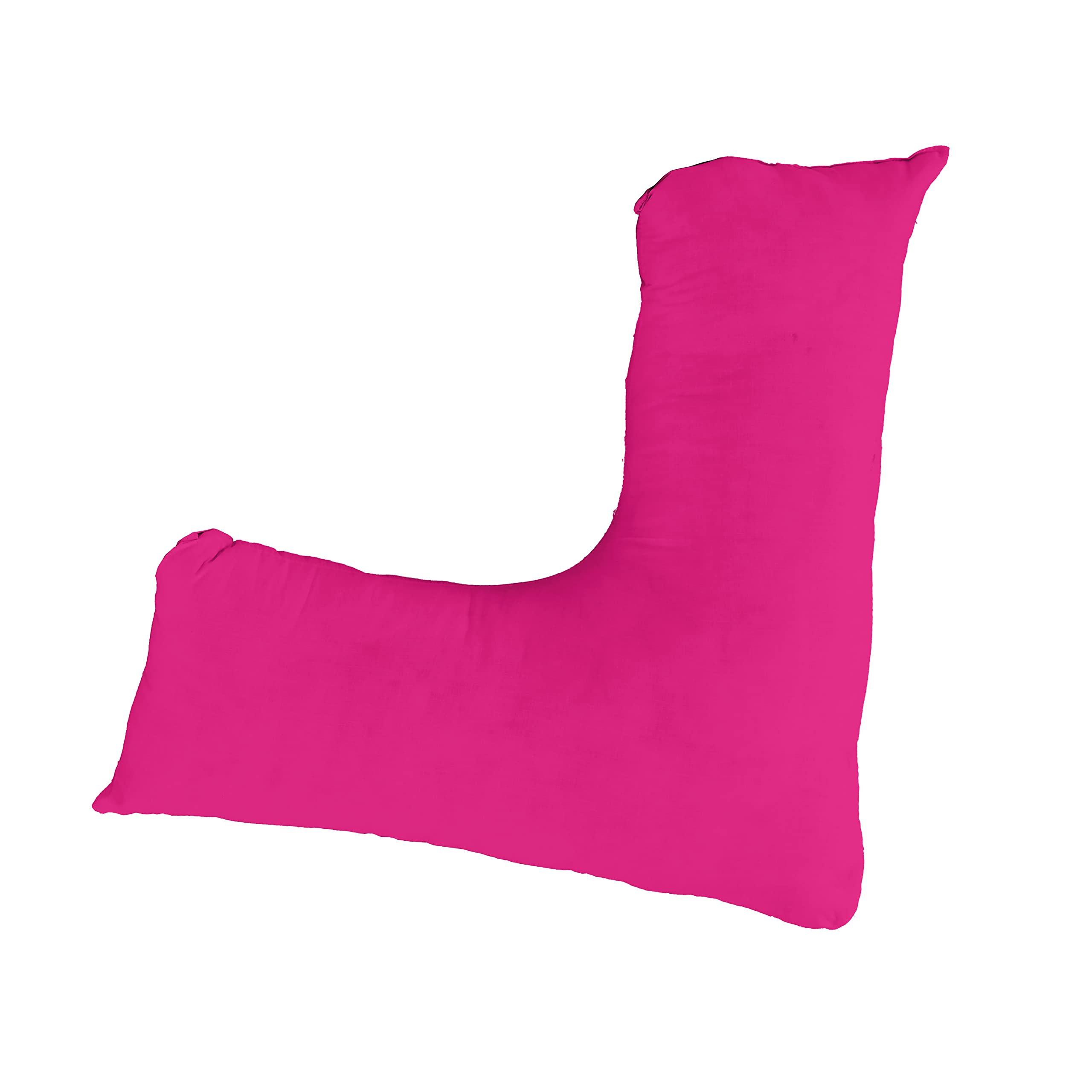Sleep&Snuggle V Shaped Pillow Case Cover- Orthopaedic Nursing Maternity Pillow Case - Neck support for comfort and Soft Pillowcase (Fuchsia)