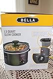 BELLA 1.5 Qt Quart Slow Cooker Crock w/Tempered Glass Lid
