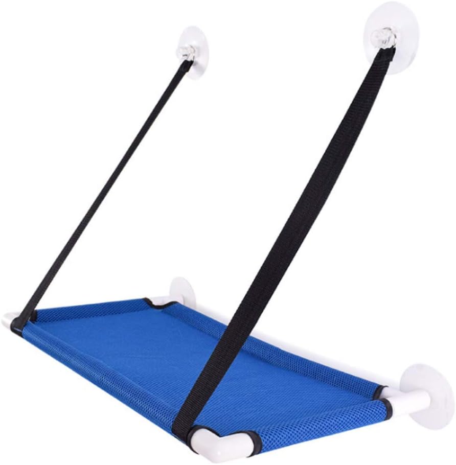 khkadiwb Cat Toys/Interactive Cat Toys/Cat Accessories/Pet Cat Window Perch Sunny Seat Strong Suction Cup Kitten Cot Bed Nest Hammock - Blue Having Fun Exercise Playing