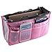 Large Purse Organizer Insert Handbag Pouch Tidy & Neat (Ships From USA) (pink)
