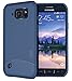 TUDIA Galaxy S6 Active Case, [Arch] Minimal Design Slim Fit Shock Absorption Lightweight TPU Bumper Protection Case Cover for Samsung Galaxy S6 Active (Blue)