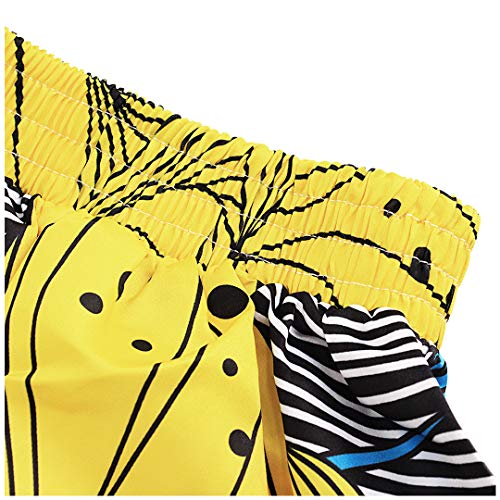 Novia's Choice Women African Floral Print Pleated High Waist Maxi Long A-Line Skirt(Big Yellow Flower M) - Thumbnail 6