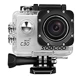 Sports Camera, SOOCOO C30 4K Action Camera 20MP 2.0 Inch Waterproof Diving Camera with 2 Batteries and 18 Accessories Kit Included - Silver + Wifi (Micro SD Card Not Included)