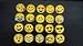 Ximkee Assorted Color Smile Cry Happy Cool Expression Alphabet A-Z Letters Appliques Iron on Patches (Expression 24pcs)