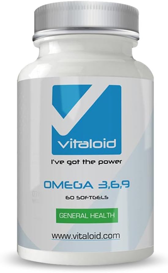 Omega 3 6 9 Vitaloid - Maximum Strength Triple Omega 3-6-9 Fatty Acids - Supports Healthy Joints, Skin & Nails