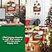 D-FantiX Merry Christmas Sign Front Door Christmas Hanging Signs Felt Snowman Santas Xmas Ornaments Decoration for Home Cafe Shop Bar Windows Wall
