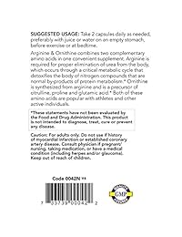 Now Foods, L-arginina & Ornitina 500/250 mg, 19001, 250, 1, 1