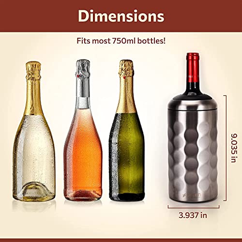 Wine Chiller Premium Wine Bottle Chiller Double Walled, Vacuum