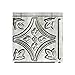 FASÄDE Traditional Style/Pattern 1 Decorative Vinyl Backsplash Panel in Crosshatch Silver (6X6 Inch Sample)