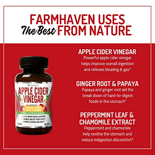 Apple Cider Vinegar Capsules With Ginger, Papaya & Chamomile 1390mg
