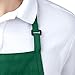 MHF Aprons Bib Aprons 1 Piece-new Spun Poly-Commercial Restaurant Kitchen- Adjustable-Full length-3 Pockets (Green)