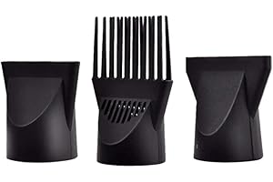 QUUPY 3Pcs (Special for Barber Shop) Plastic Hair Dryer Nozzle Diffuser Hair Dryer Nozzle Comb Attachment Concentrator Replacement Blow Special for Diameter 4.5cm