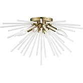 Livex Lighting, 48820-01, Uptown, Flush Mount, Antique Brass