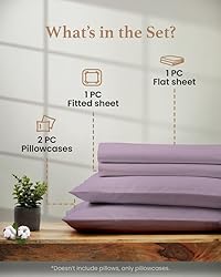 4 Piece Lavender Queen Sheets Set, 1000 TC