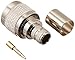 N Male Crimp Connector for LMR400 RG8 Nickel Machined Brass Construction, 10-Pack