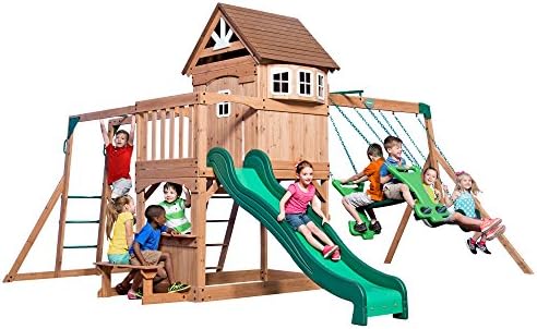montpelier cedar wooden swing set