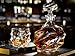 Ashcroft 5-Piece Everest Whiskey Decanter Set. 4 Glasses and Scotch Decanter with Stopper. Unique Elegant Dishwasher Safe Glass Liquor Bourbon Decanter Ultra - Clarity Glassware