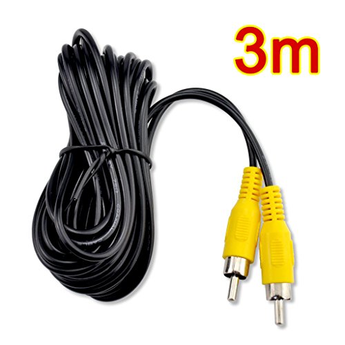 OLLGEN Digital Audio Coaxial Cable,RCA Male to Male Single Plug Cable,Video/Audio Extension Coaxial Cord for Subwoofer Car Rear View Parking Buckup Camera,3m/10feet