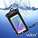 vcloo Waterproof Pouch, 65ft Universal Waterproof Bag,Float Function Perfect Dry Bag Protection for Cell Phone from 4.7-5.8 Inches, iPhone 5/6S/6 Plus, Galaxy S5/S6/S7/Note 5/S6 Edge Plus (Black)