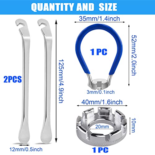 Bicycle Spoke Wrench Steel Size 10-15 Universal Spoke Tensioner for Bicycle Wheel Centring Nipple Tensioner Tension Wrench with Bike Tyre Lever Spoke Wrench Bicycle Tools