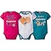 Gerber Childrenswear "Daddy Loves" 3 Pack Bodysuit, 3 - 6 Months, Burgundy, Miami Dolphins