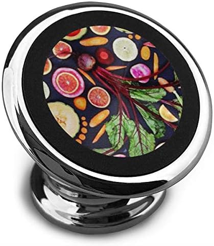 Vegan Live Fruits Vegetables Universal 360° Rotation from Dashboard Compatible Magnetic Car Phone Mount Holder for iPhone, IPad and More